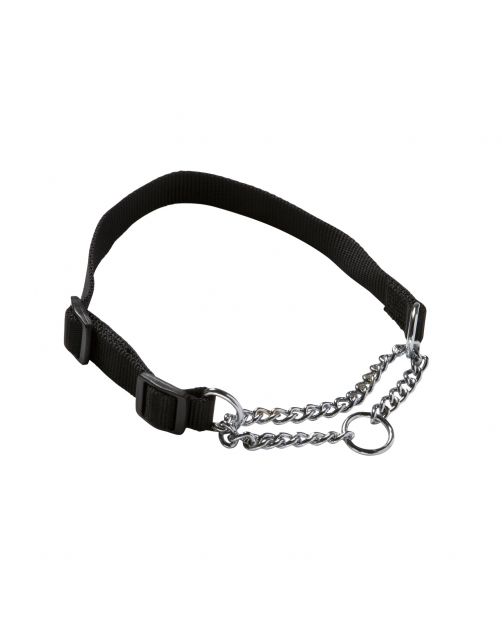 Adori Slipketting Halsband Nylon Zwart - Hondenhalsband