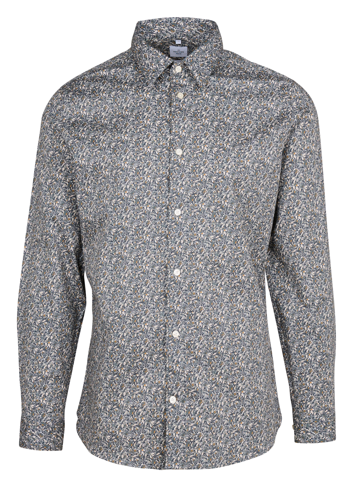 EKSTI - Chemise slim-fit en coton imprimé | Noir