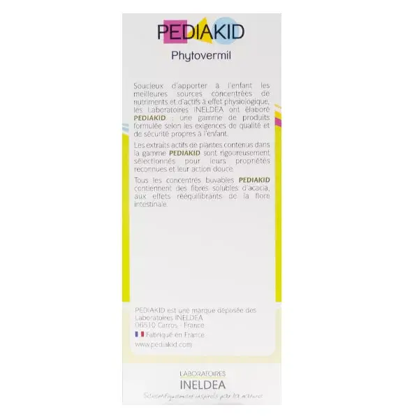 Pediakid Phytovermil Sabor Frutas Vermelhas 125ml