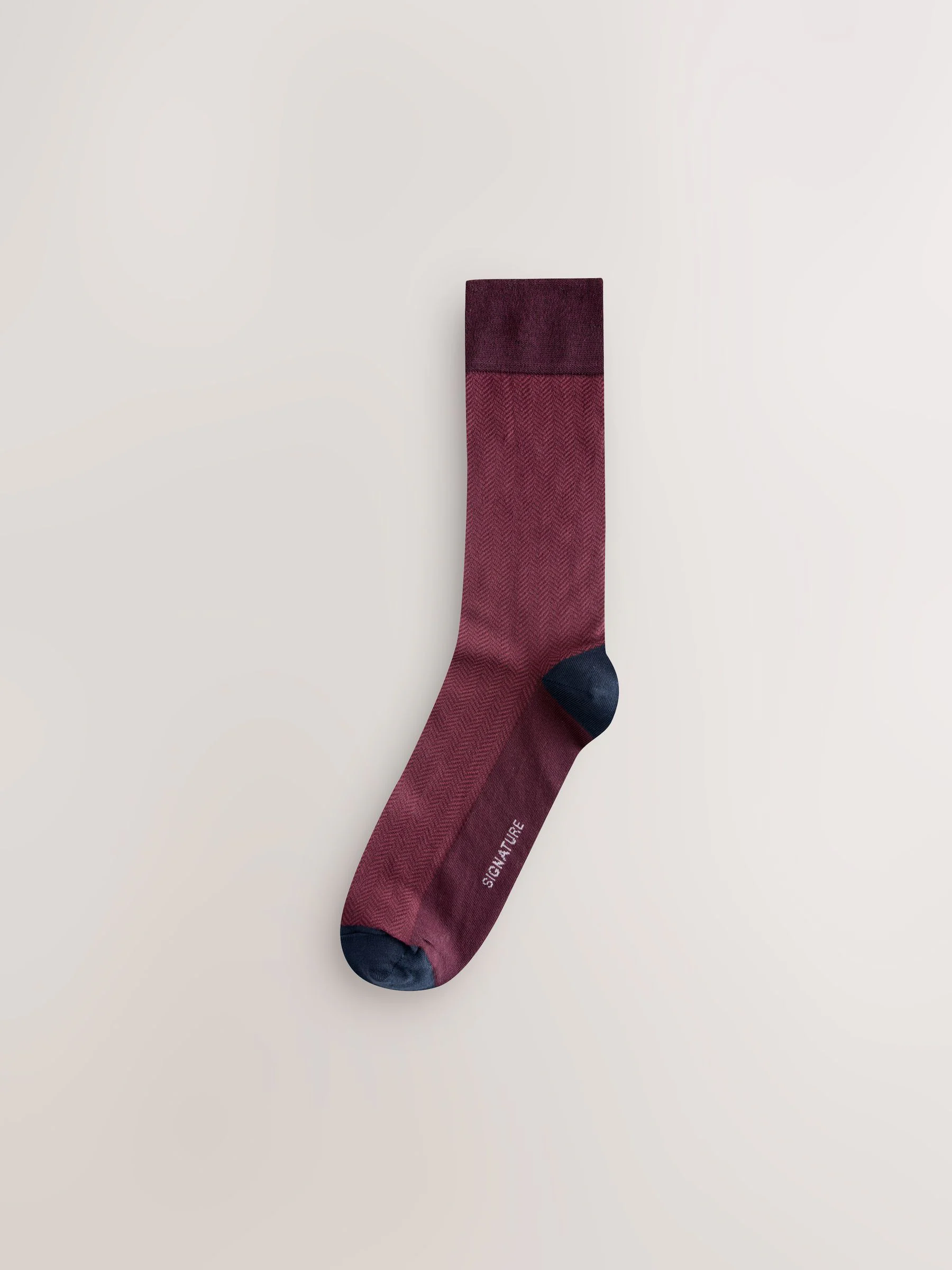 Rood/groen/blauw met visgraatmotief - Modal Signature sokken 4 paar