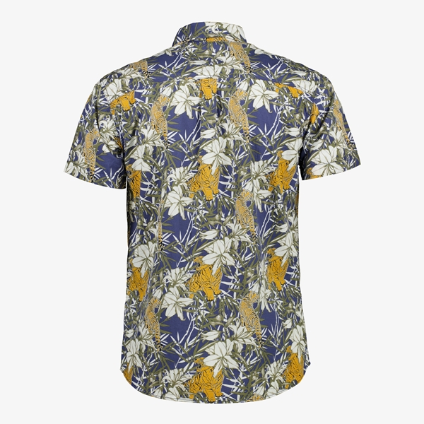 Produkt heren overhemd blauw met print