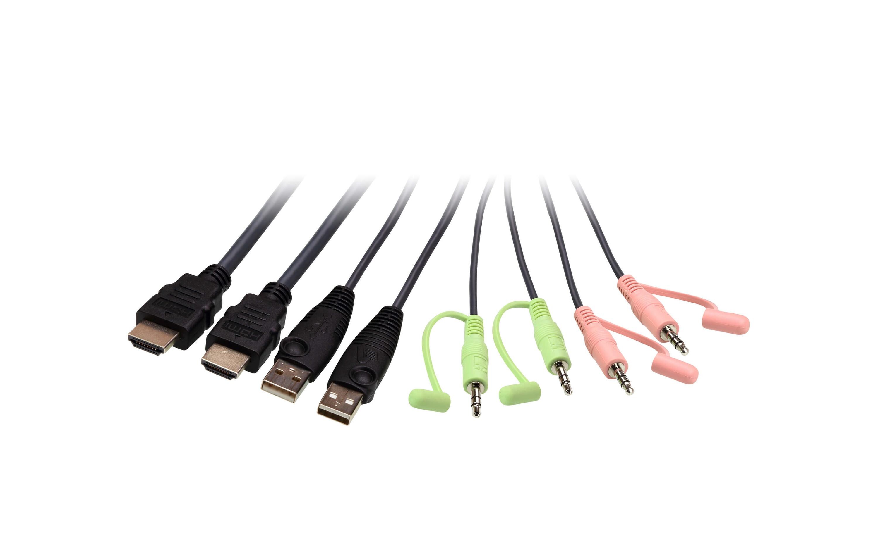 KVM Switch CS22H 4K 60 Hz2-Port USB 4K HDMI Kabel KVM Switch mit Remote-Port-Wähler
