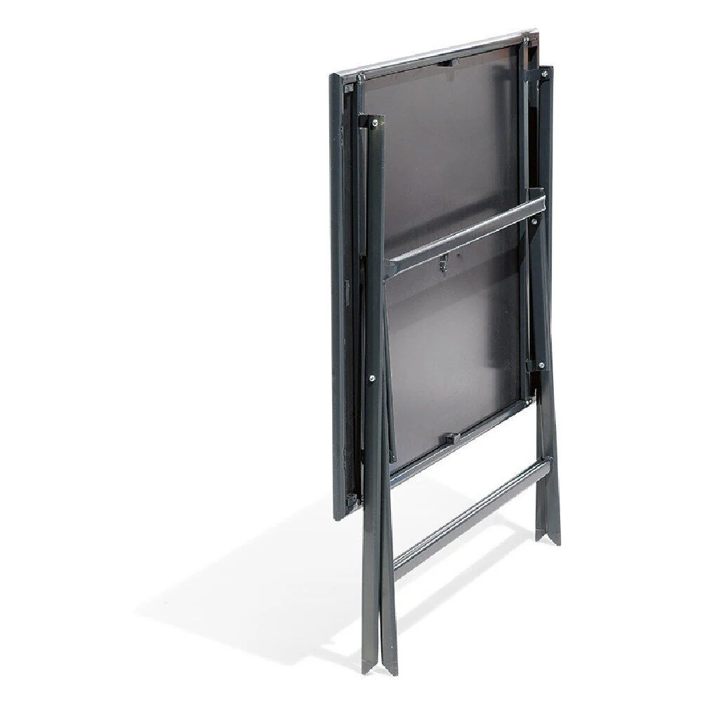 Table de jardin London rectangle pliante 4 personnes gris anthracite