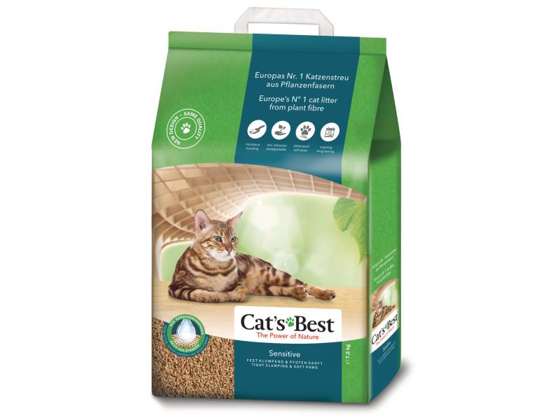 CAT'S BEST Katzenstreu Sensitive 7.2 kg Katzenstreu; Klumpend