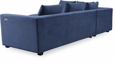 Solaro venstrevendt hjørnesofa med pufafslutning