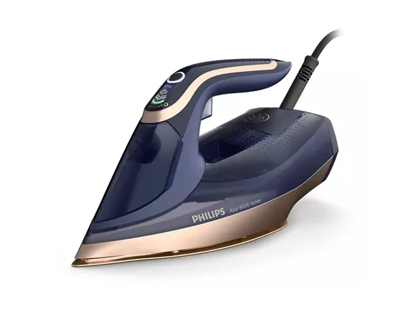 Philips Azur 8000 Series DST8050 - Dampstrygejern med automatisk afbrydelse - såleplade: SteamGlide Elite - 3000 W - mørkeblå