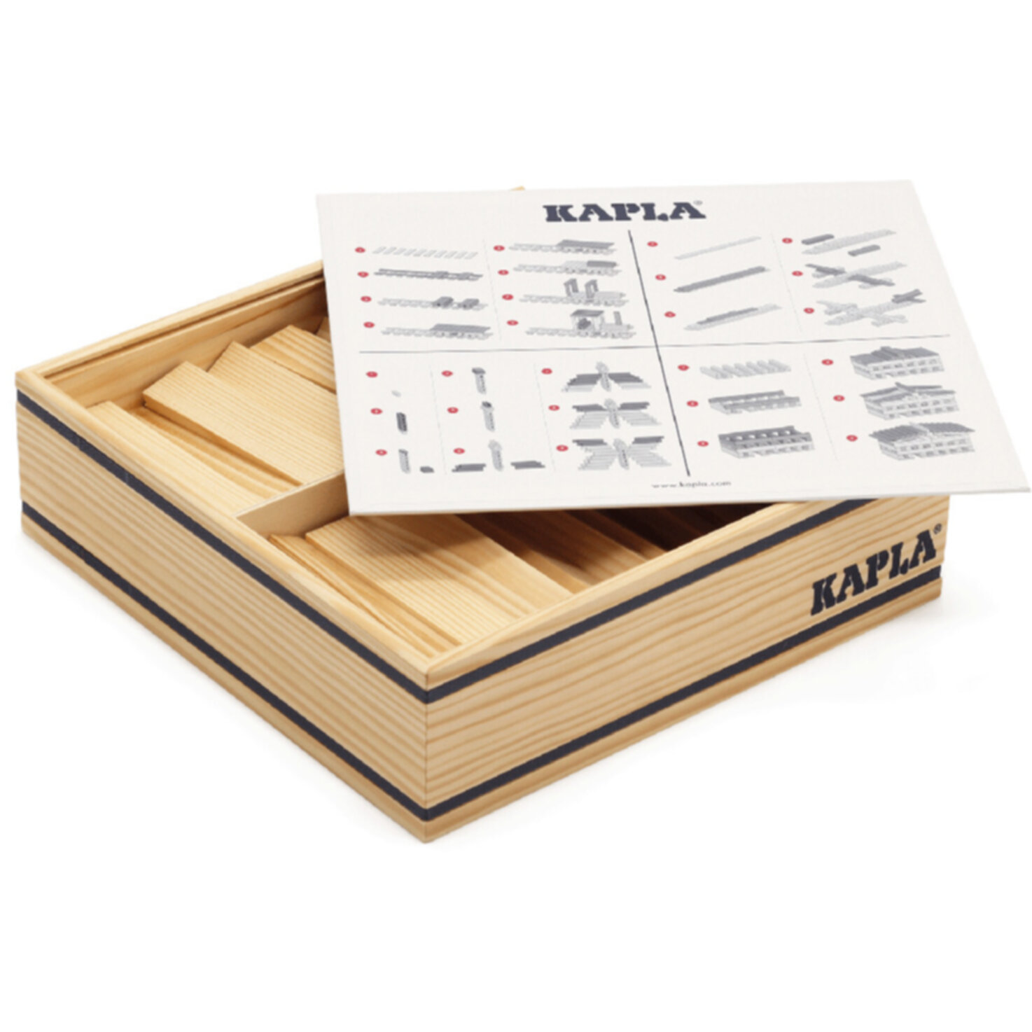 Kapla-Baukasten 100 Holzplättchen