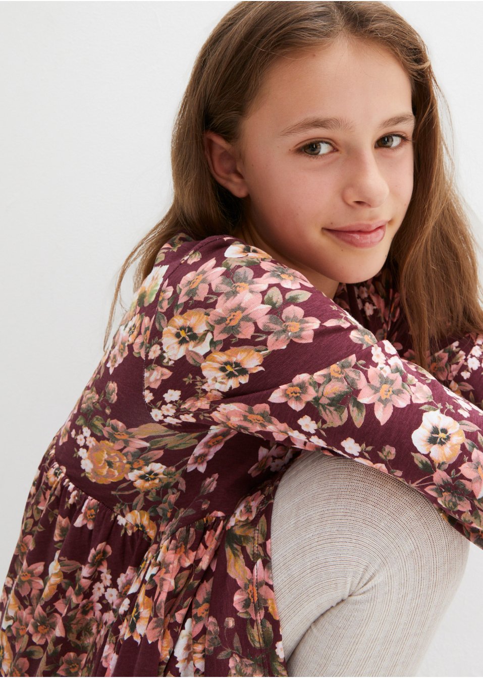 Lot de 2 robes en jersey fille avec imprimé à fleurs
