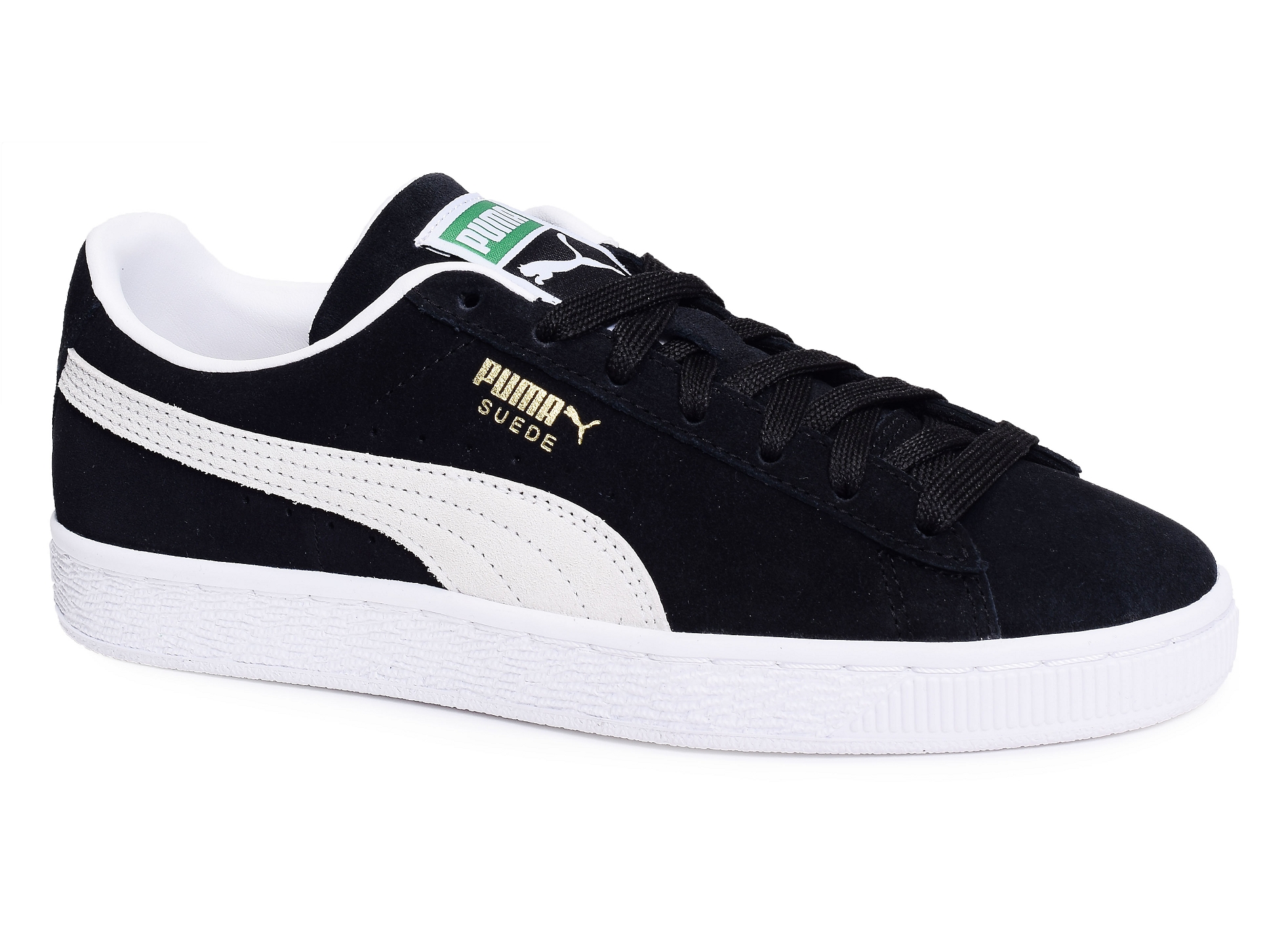 Suede classic noir blanc