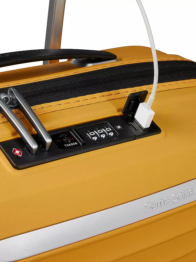 SAMSONITE Trolley  UPSCAPE SPINNER 55cm erweiterbar yellow gelb