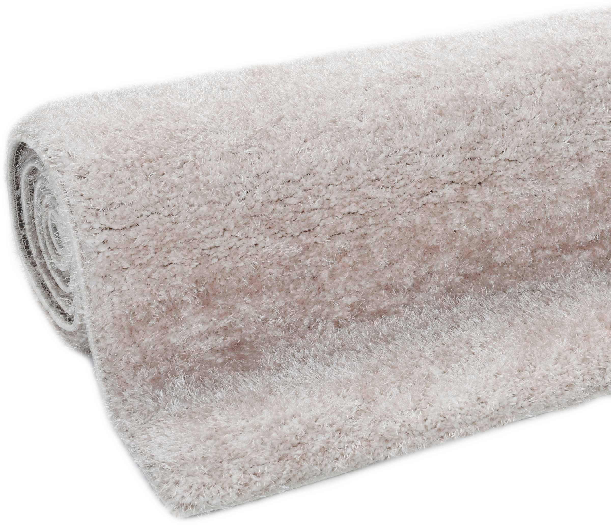 my home Hochflor-Teppich »Malin« rechteckig 43 mm Höhe Shaggy in Uni-Farben, einfarbig, leicht glänzend, besonders weich