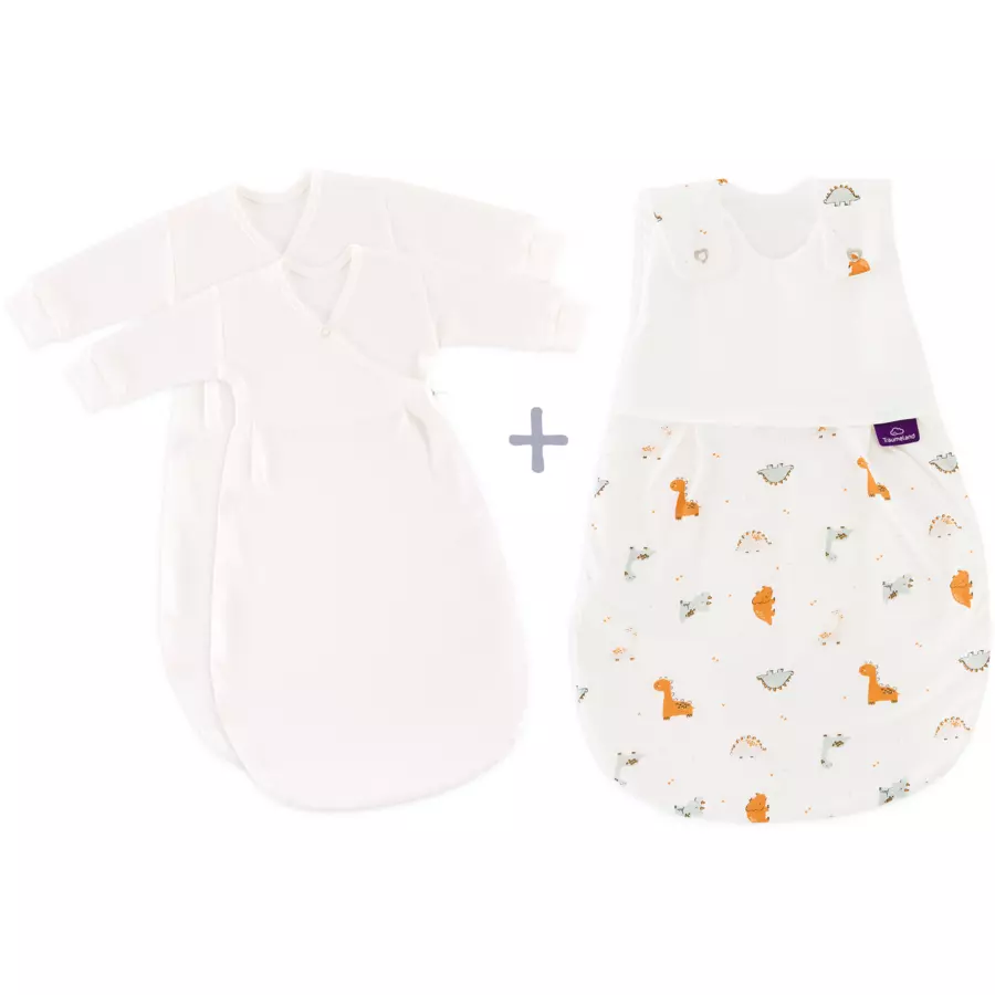 Träumeland Babyschlafsack LIEBMICH 3tlg. Set Dinolino