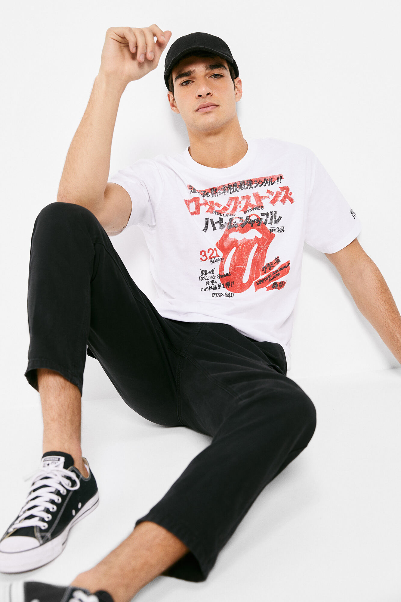 Camiseta Rolling Stones - branca
