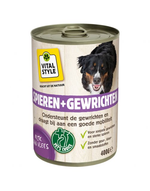 Vitalstyle Blik Vitaal Vlees Spieren + Gewrichten - Hondenvoer - 400 g