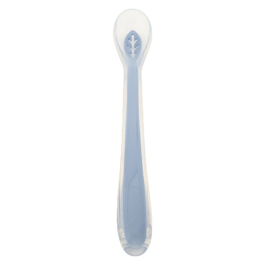 Cuillère Yummix en silicone Bleu - Ecru