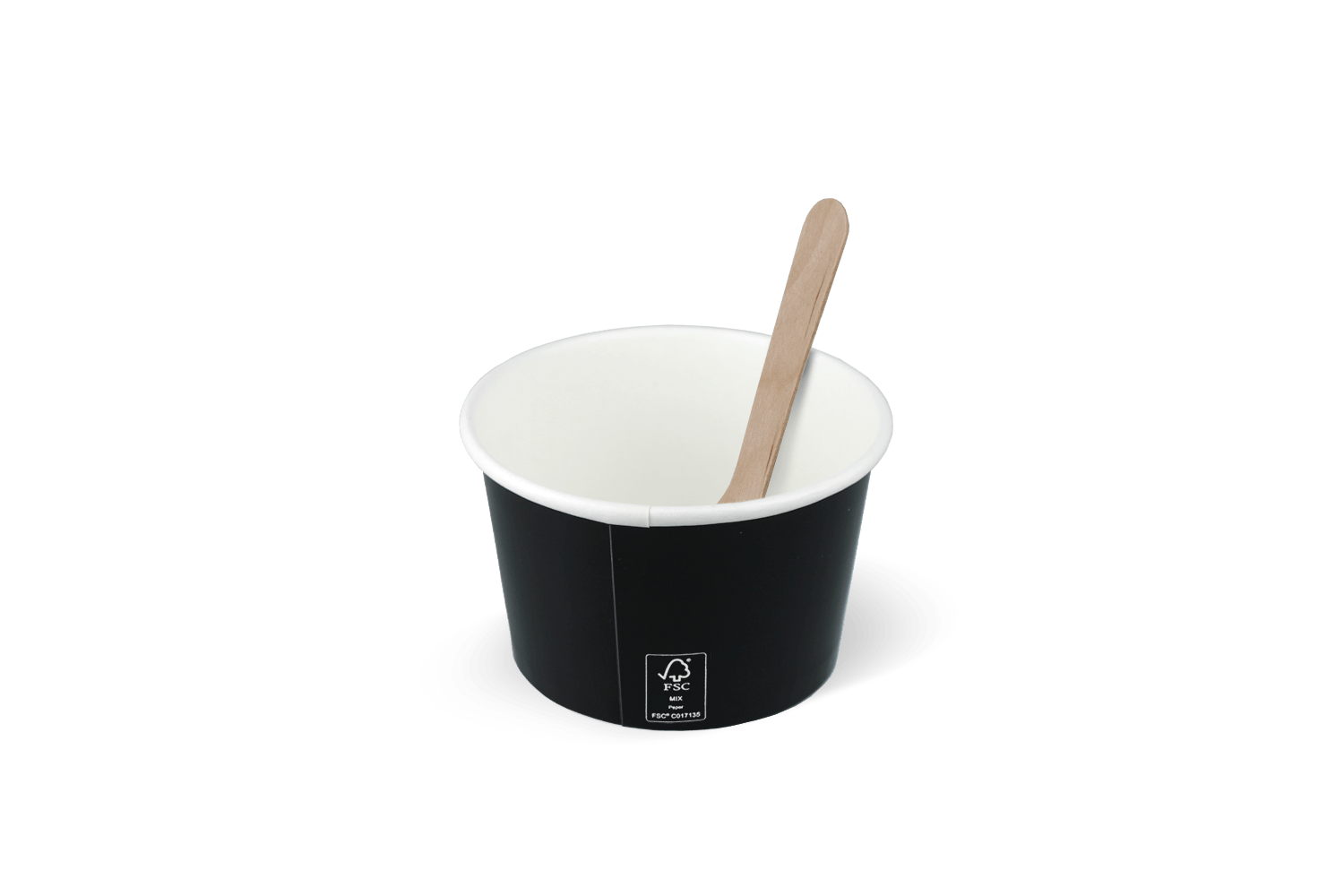 IJsbeker 120ml Ø78mm 4oz FSC®Mix karton zwart