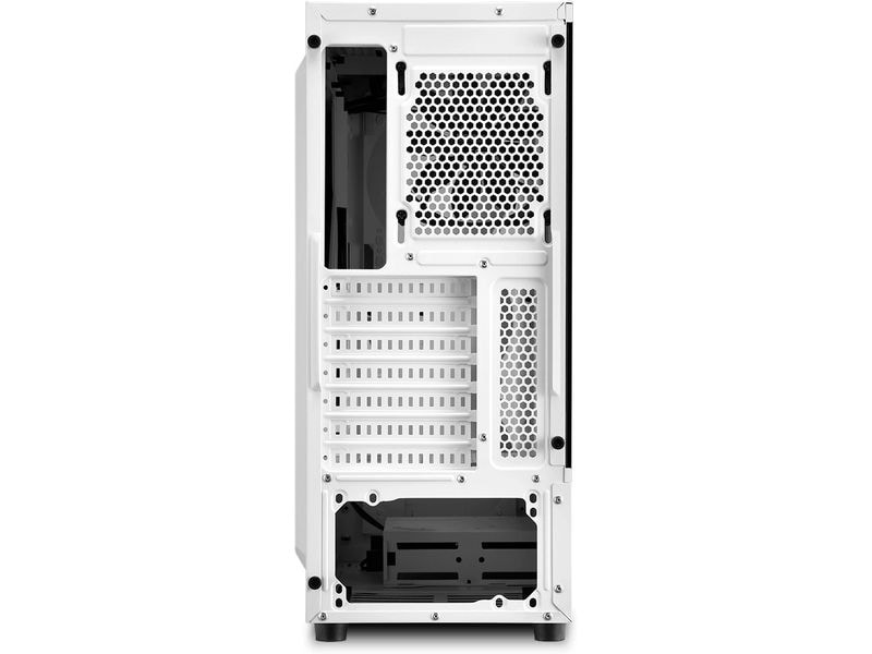 Sharkoon PC-Gehäuse RGB Slider Weiss Stylischer Gaming-Mid-Tower mit Sichtfenster und RGB-LED-Streifen