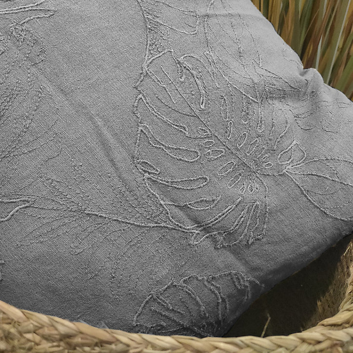 Coussin fougère lin Ornami L.40 x l.40 cm