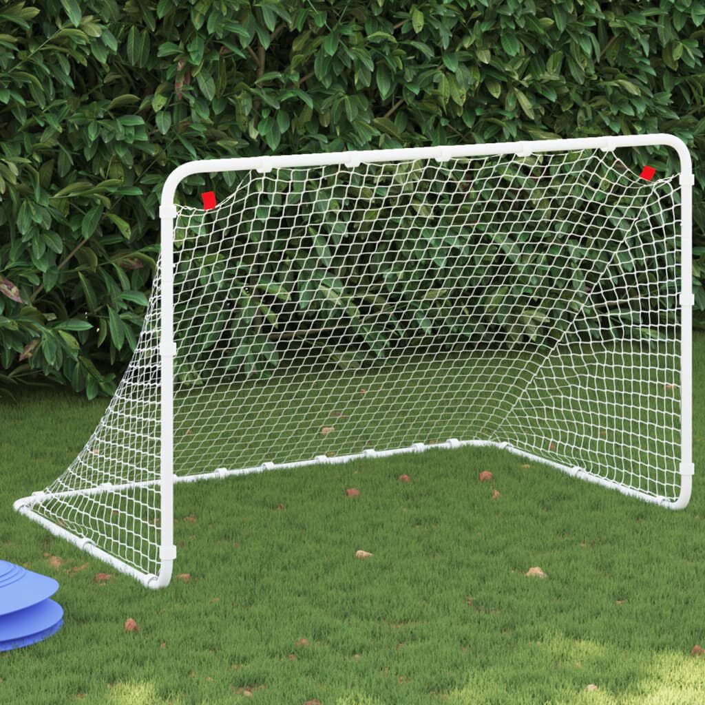 vidaXL Voetbaldoel Wit 122x81x81 cm Staal