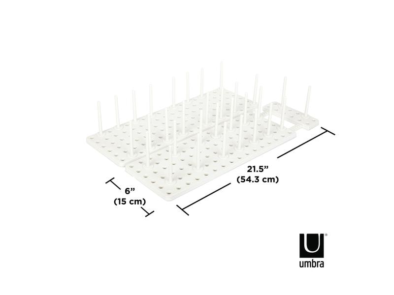 Umbra Abtropfgestell Peggy 2er Set, Weiss Schubladenorganizer oder Abtropfgitter