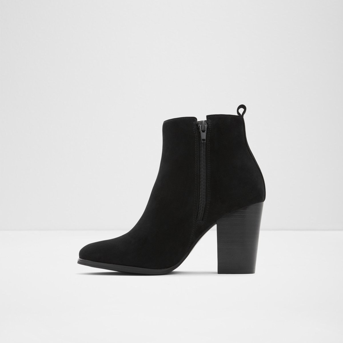Noemieflex Black Leather Nubuck Women Ankle boots