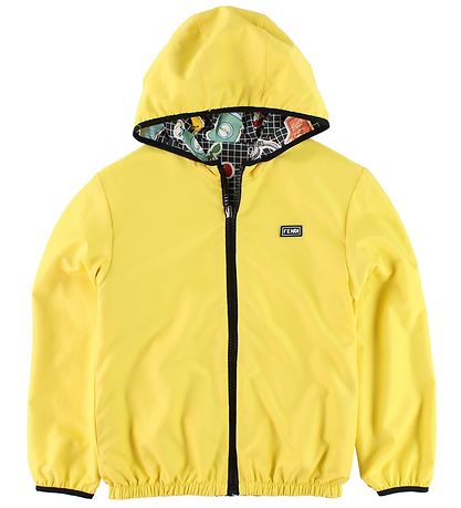 Fendi Kids Jakke - Vendbar - Gul/Sort m. Print