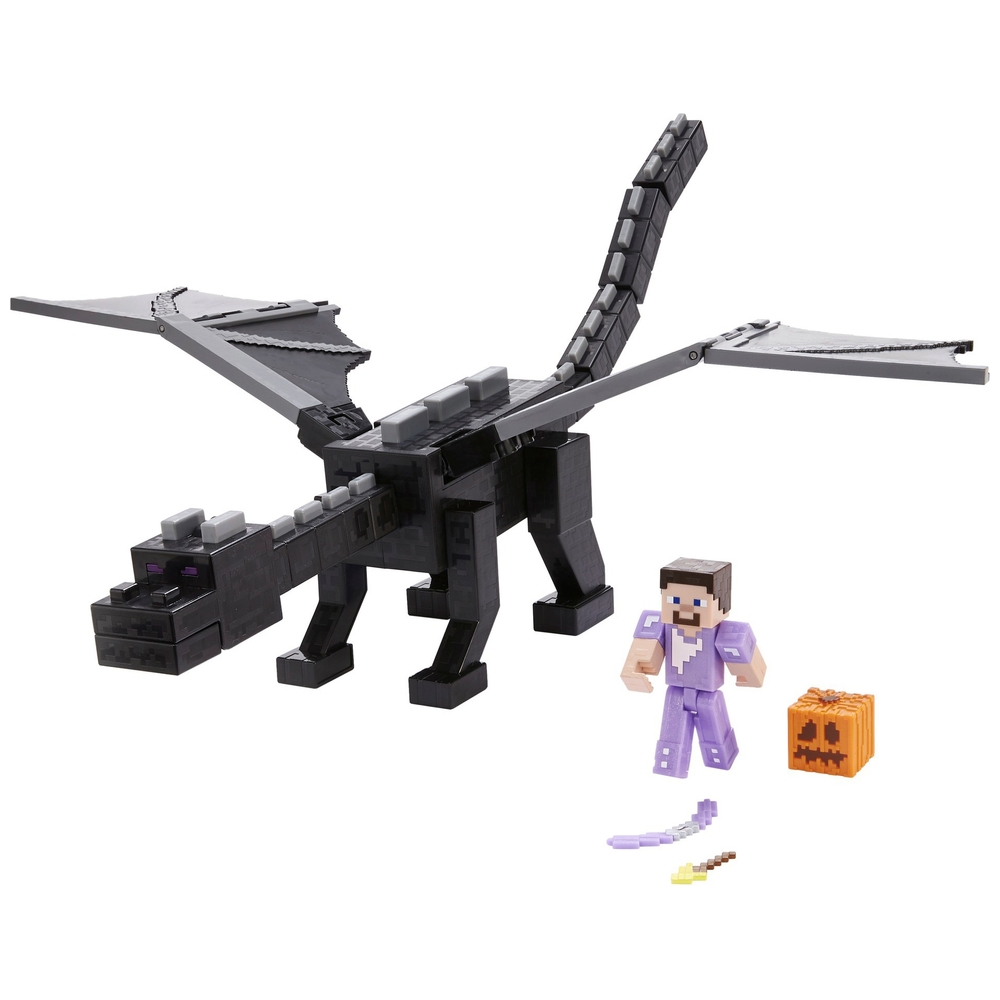 Minecraft Ultimate Enderdrache und Steve-Figur