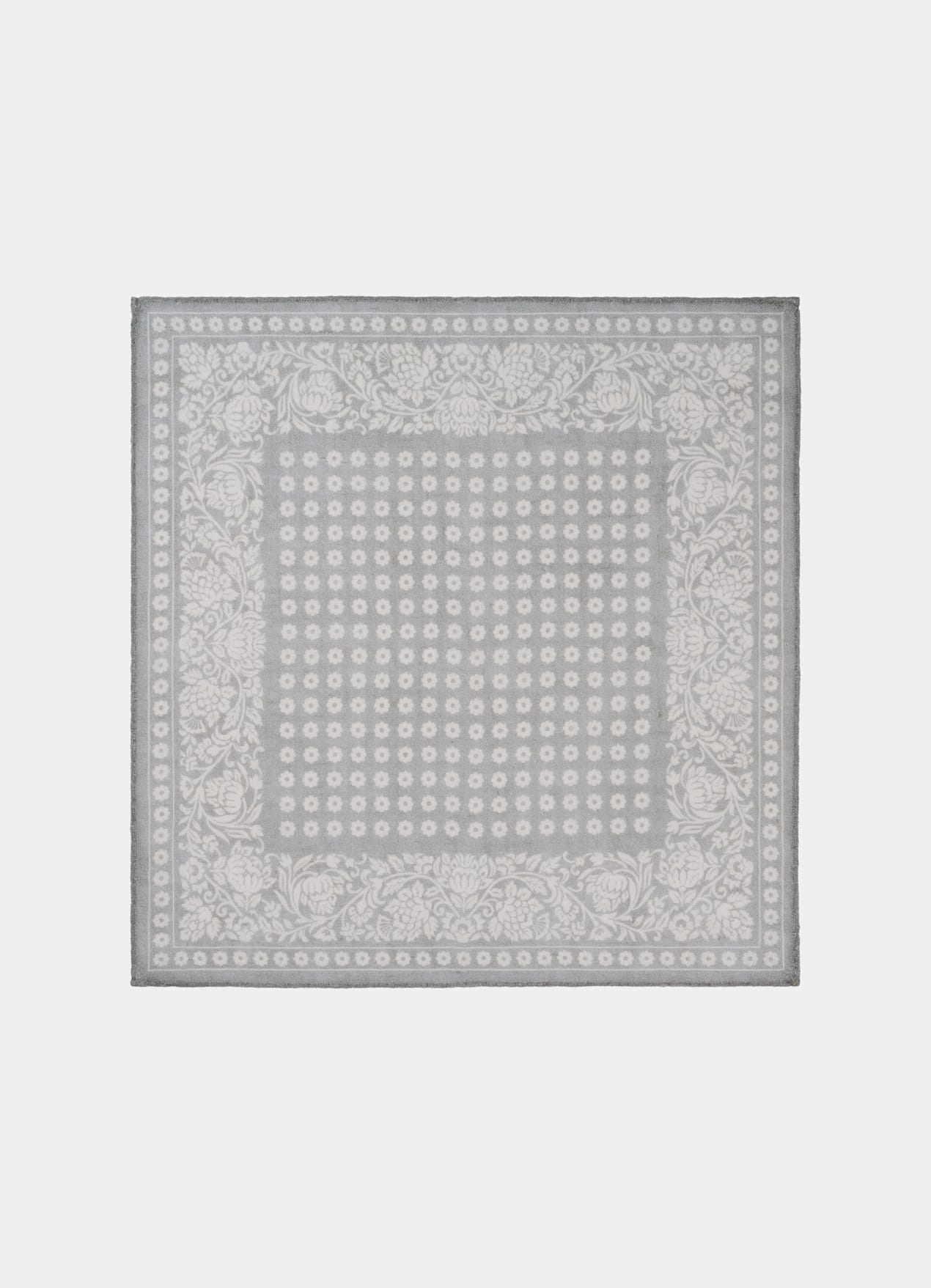 Pochette gris clair motif graphique