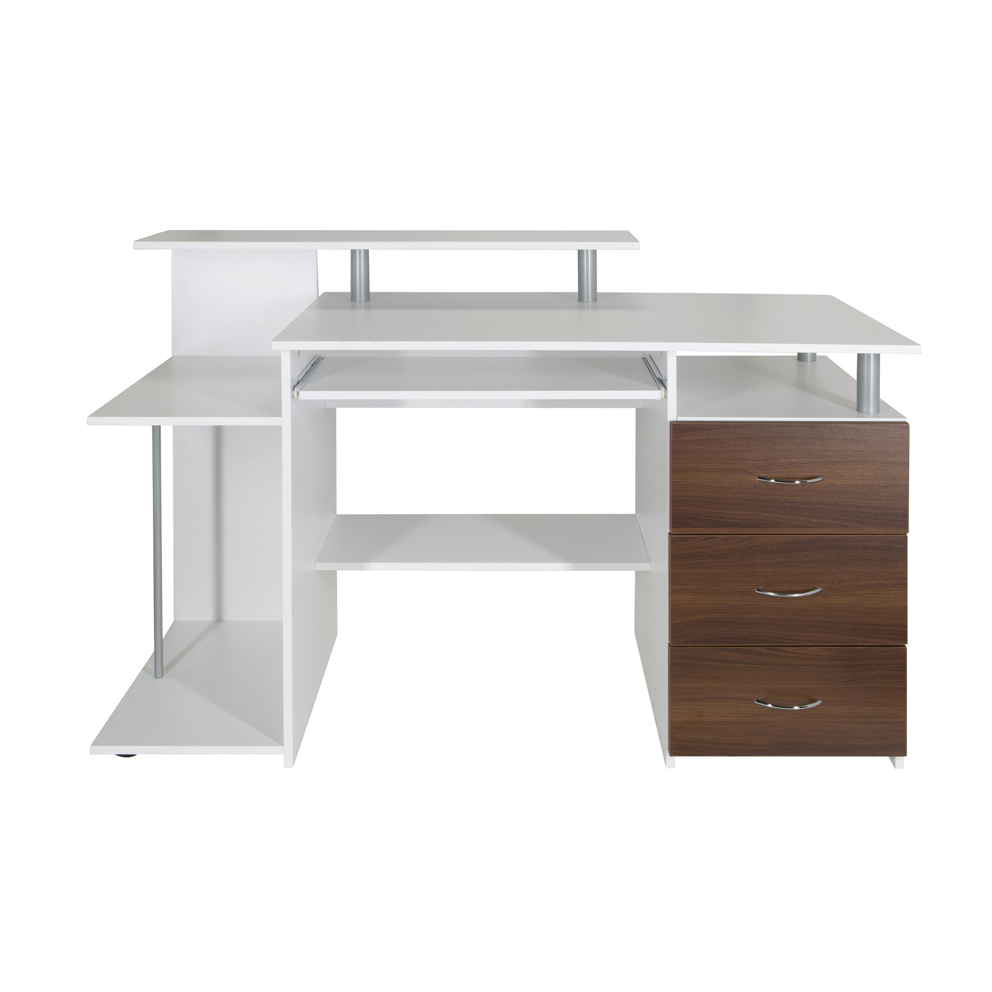Schreibtisch WORKSPACE H IV Melaminharzbeschichtete Spanplatte, Gestell pulverbeschichteter Stahl hjh OFFICE