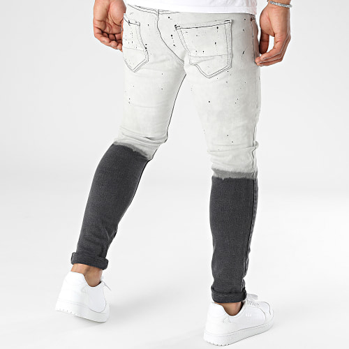 Jean Skinny Gris Noir
