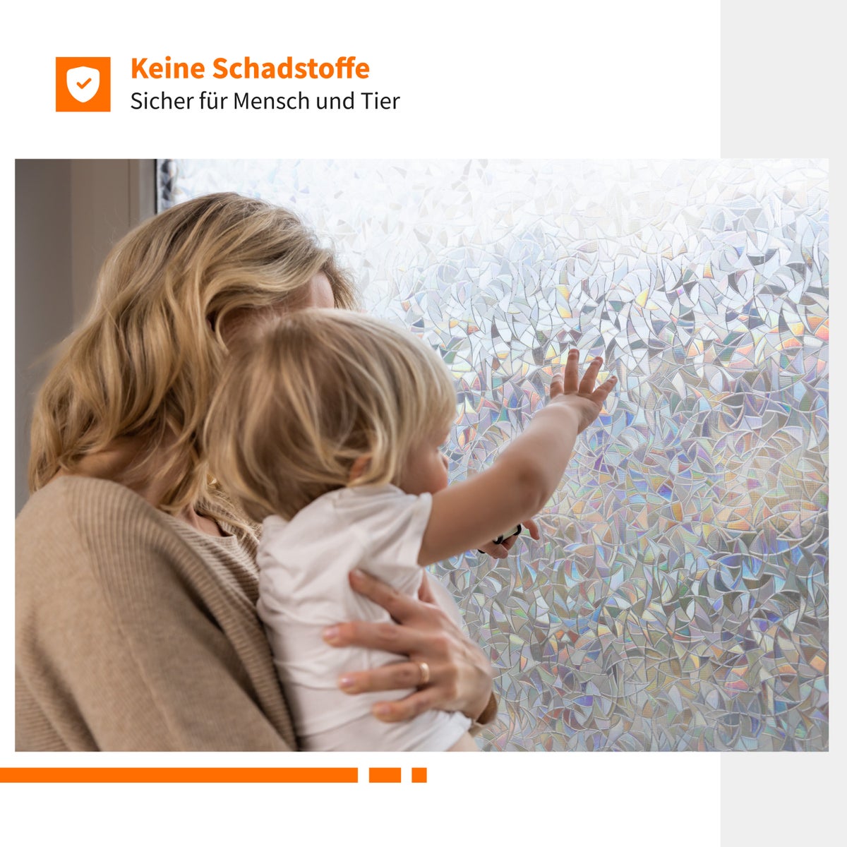 Simple Fix Raamfolie - Regenboogfolie 45 x 200 cm - Privacy Raamfolie, Isolerende Folie - Ondoorzichtige Zelfklevende Raamfolie - Regenboog