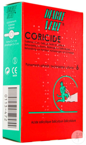 Diable Vert Coricides Pansements Adhésifs Avec Acide Salicylique 6 Pièces