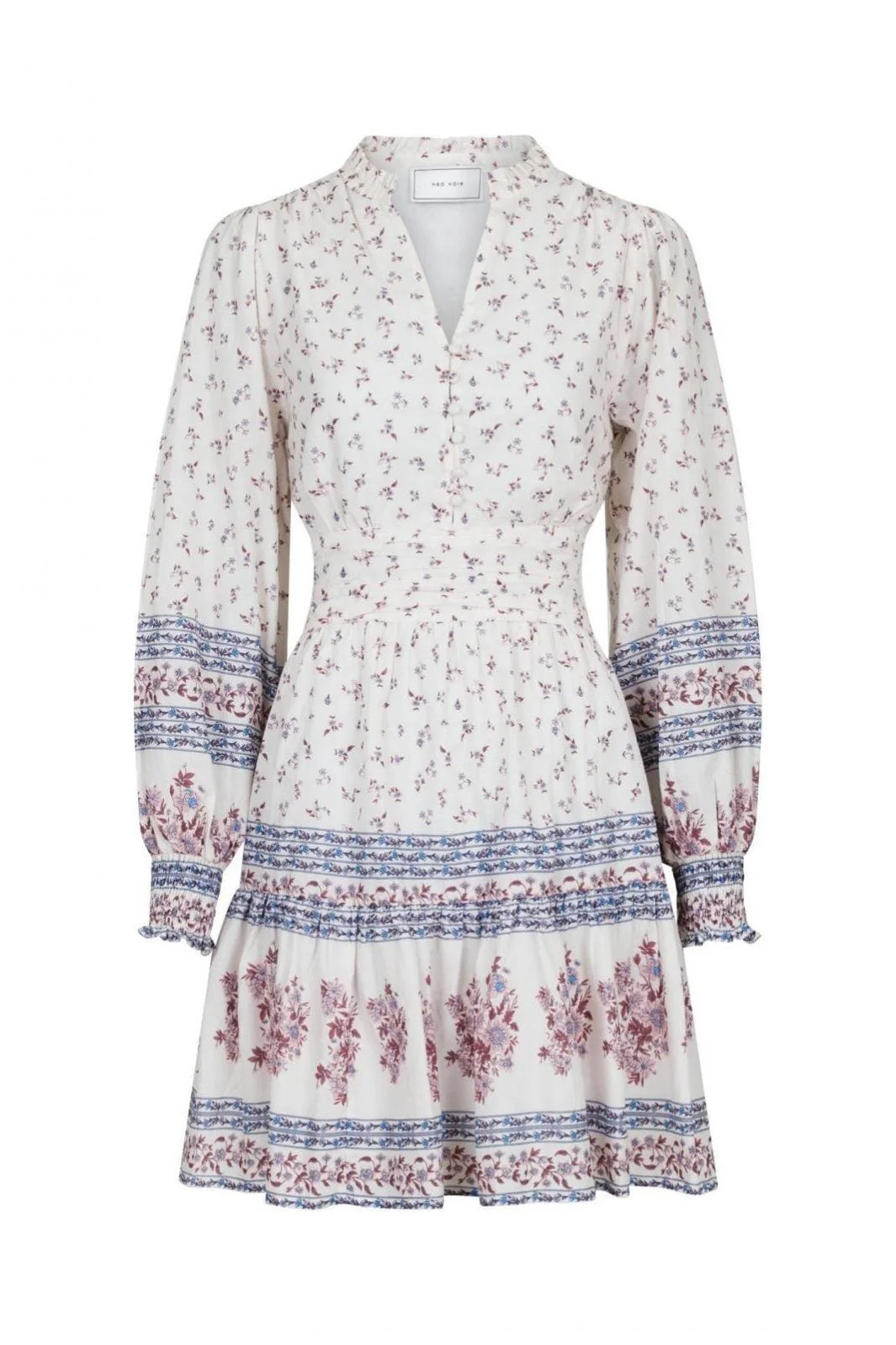 Neo Noir Malti Mini Border Dress ash rose