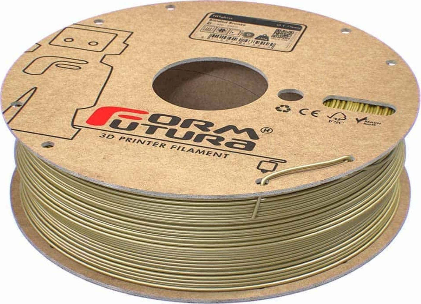 FormFutura  HDglass™ Blinded Bronze, 1,75 mm / 750 g    Einzigartiges PETG für undurchsichtige Modelle mit hoher Festigkeit