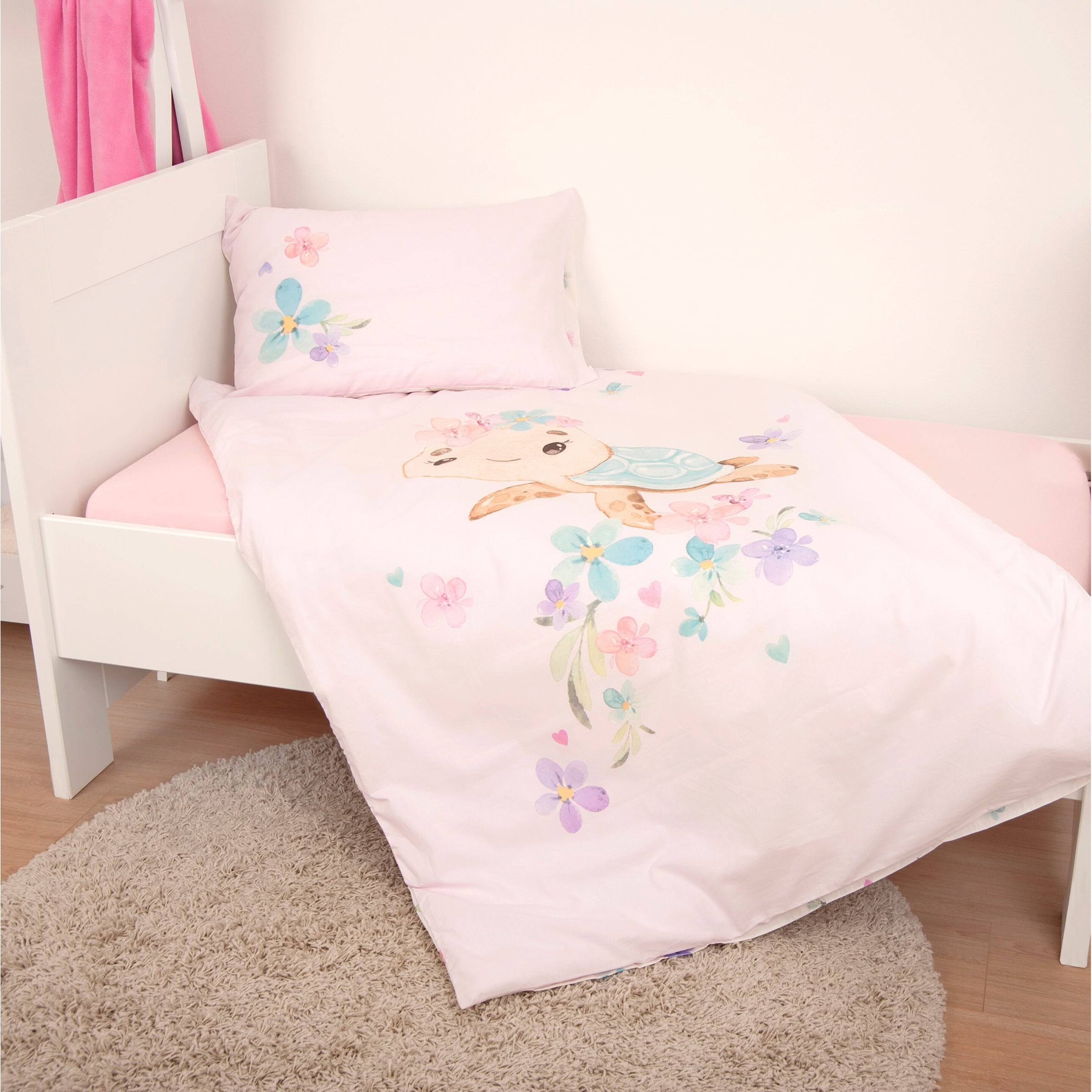 Baby Best Renforcé Wende-Bettwäsche Little turtle 40x60 / 100/135 cm