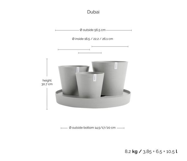 Ecopots Kunststoff-Topf-Set Dubai mit