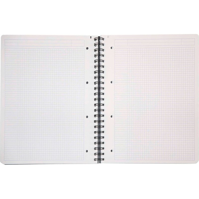 Recharge pour cahier spirale Rhodia Exabook 22,5 x 29,7 cm noir 5 x 5 - 160 pages