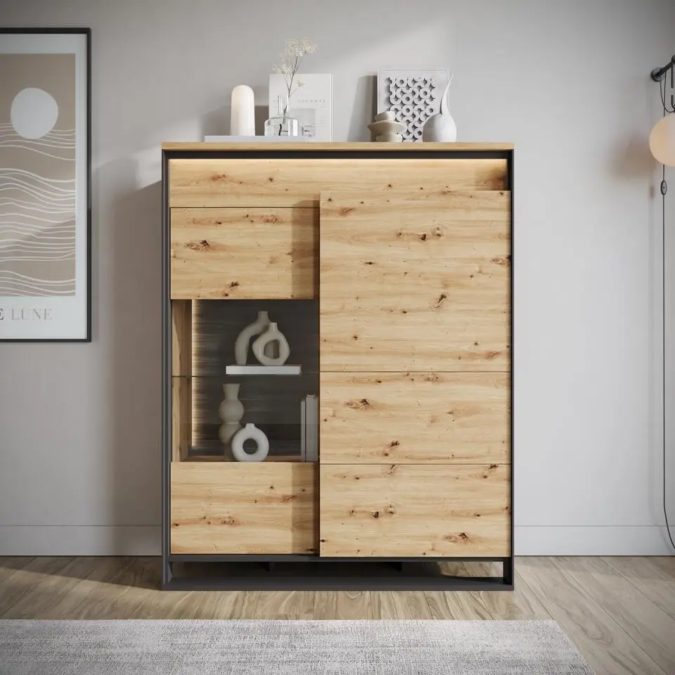 Meubella - Dressoir Quincy - Eiken - 110 cm