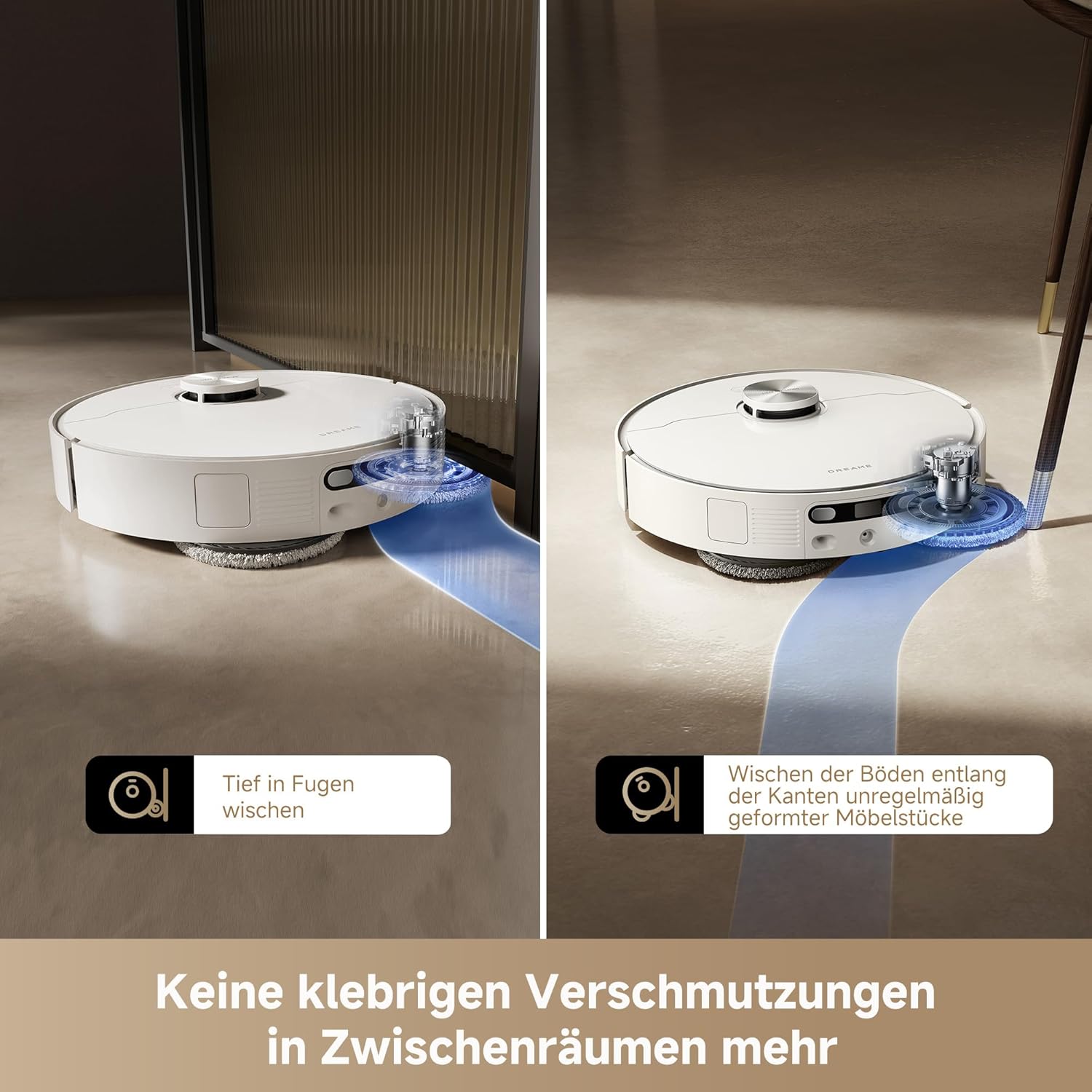dreame L40 Ultra AE Saugroboter mit Wischfunktion, 19.000 Pa Saugkraft, viele Bürsten und EIN Flexibler Wischmopp, nassen und trockenen Schmutz,Das All-in-1-Dock entleert Staub