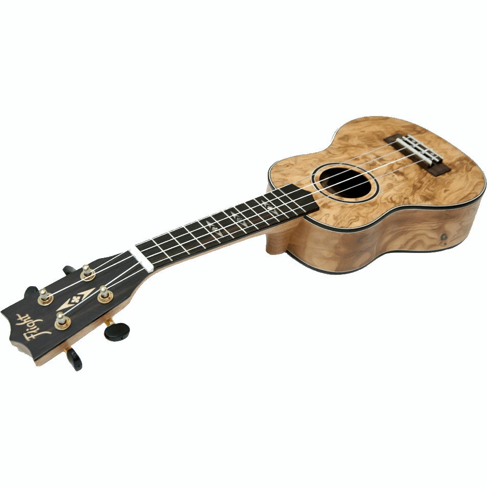 Flight Supernatural Series DUS410 QA Quilted Ash sopraan ukelele met gigbag