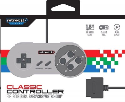 Retro-Bit - Classic 16-Bit Gamepad Controller Med USB Til Pc Og Mac - Grå<span class=