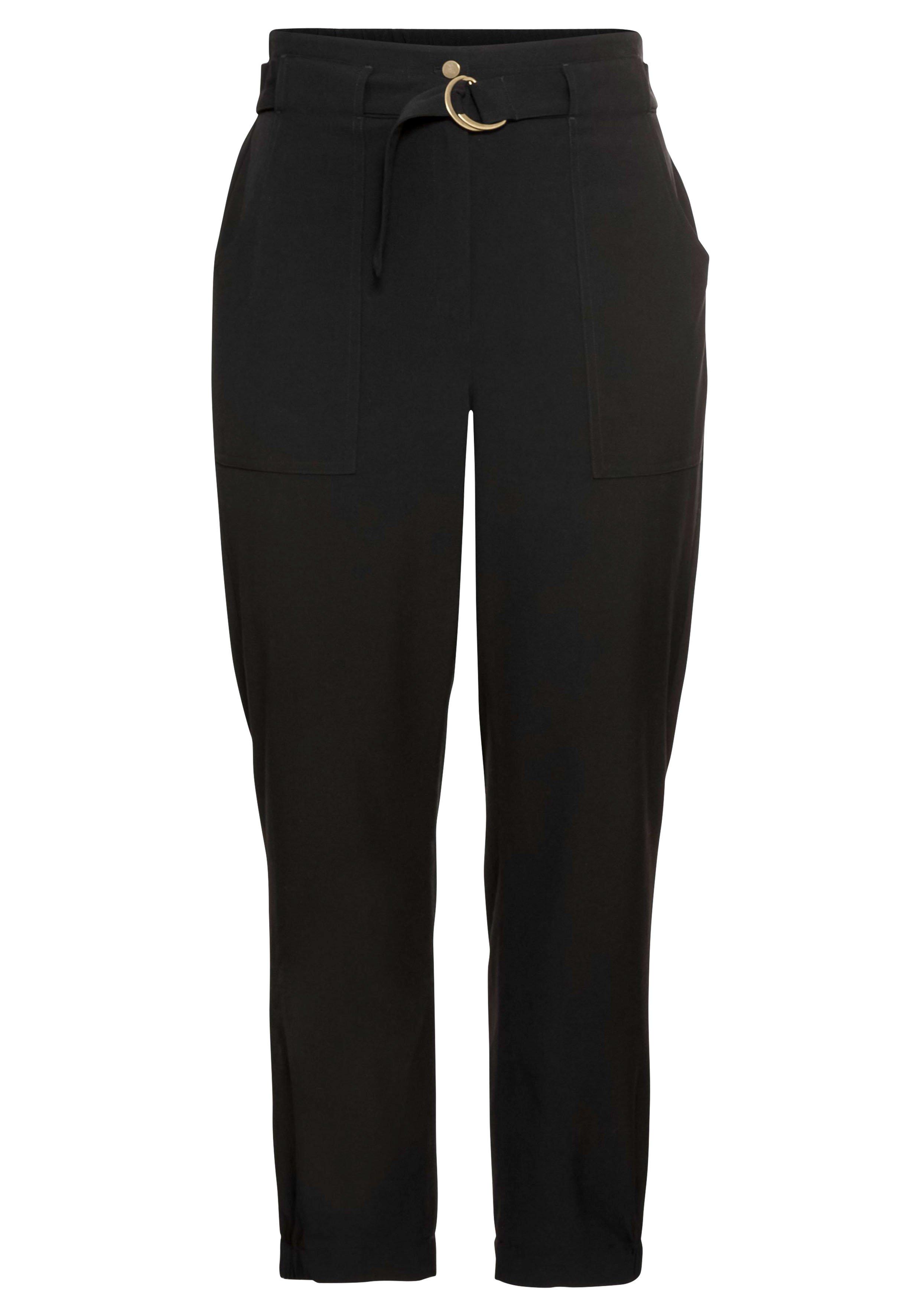 Joggpants im Cargostil, mit High-Waist-Bund