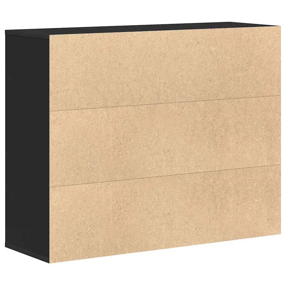 vidaXL - Dressoir - Zwart - Bewerkt hout
