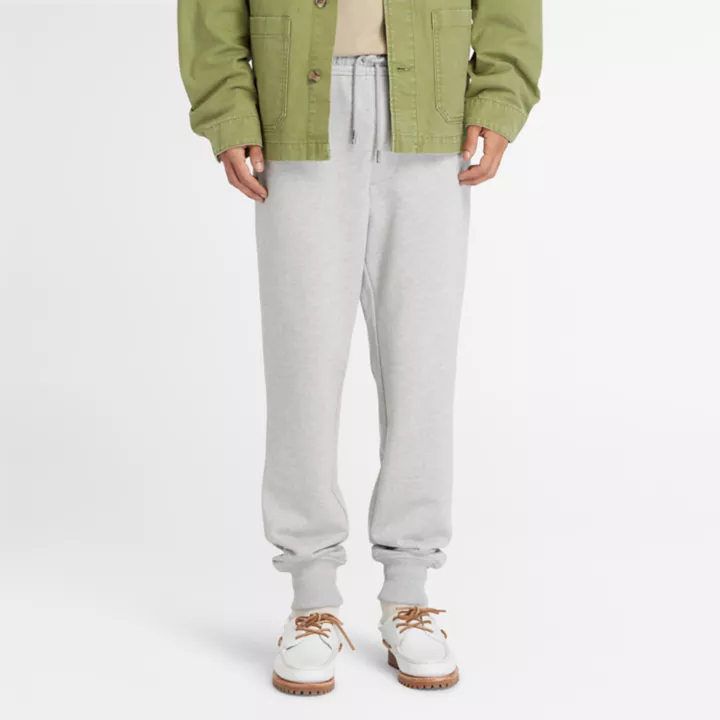 Pantalon de survêtement à envers bouclé pour homme en gris