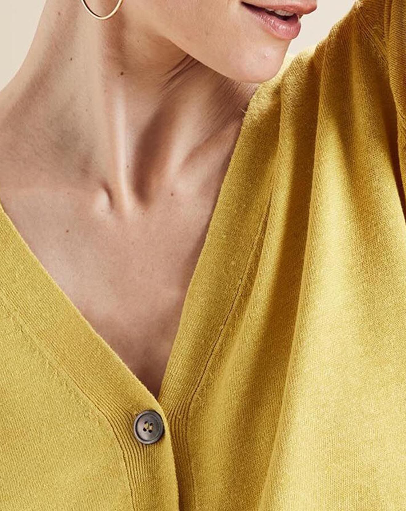 Chloé Stora Cardigan en Lin mélangé Ninja jaune
