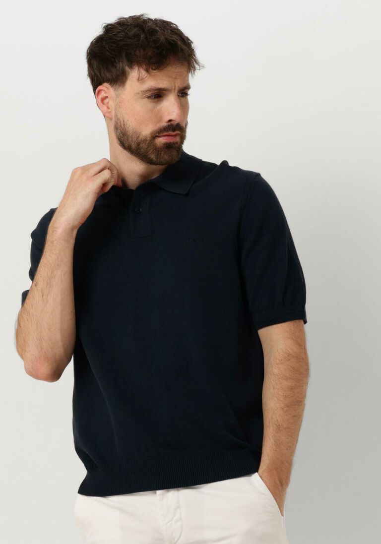 BOSS donkerblauwe boss polo asac_p