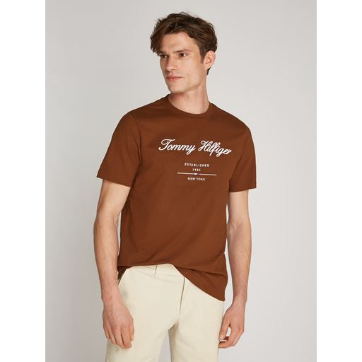 Tommy Hilfiger Script Logo T-shirt, Rich Mocha, XL