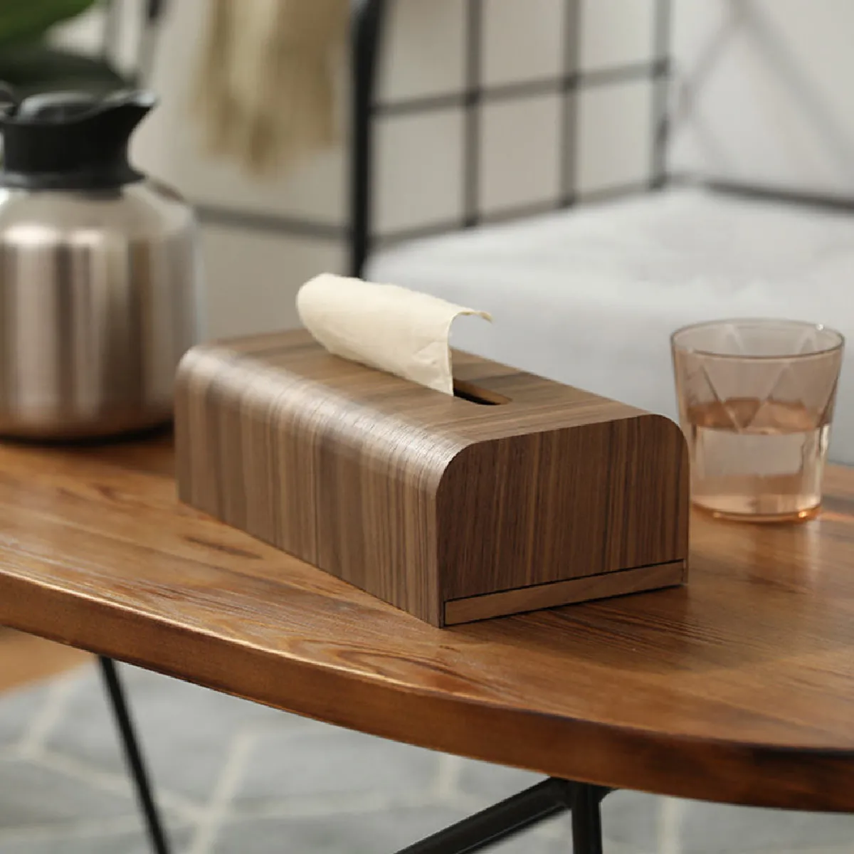 Universal Boîte à serviettes en bois - Marron
