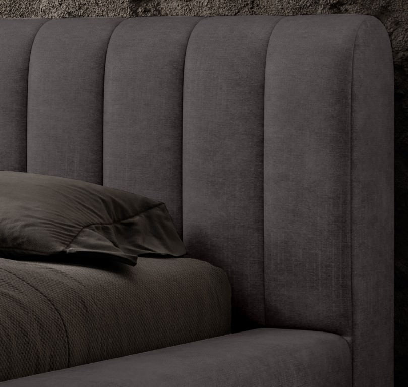 Trae Mobler Amira 160 x 200 cm Gestoffeerd Bed Antraciet