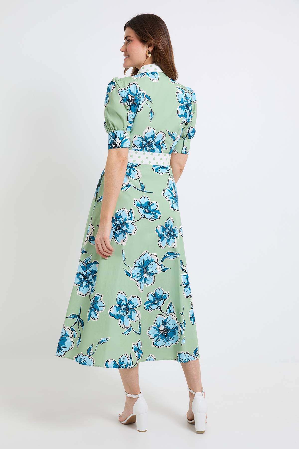 Wallis Robe Chemise Florale En Coton D'été
